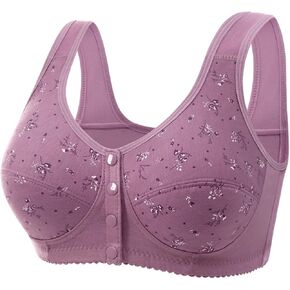 Daisy Floral Bra for Women Front Closure Wireless Lace Bralette Full Coverage Comfy Soft No Underwire Bras in Kuwait