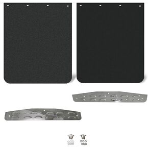 Universal 24" X 4" Louvered Mud Flap Weights Stainless Steel & 24"x 30" Black Straight Rubber Mud Flaps, with 3 Studs, for Semi Trucks Peterbilt Freightliner Kenworth Volvo and Western Star in Kuwait