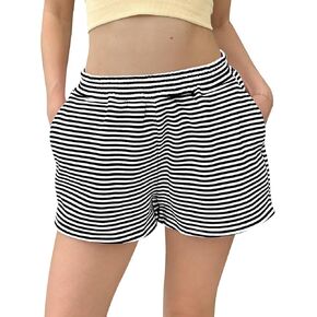 Women's Sweat Shorts Summer Comfy Elastic Waist Pajama Shorts Casual Athletic Cotton Shorts with Pockets 2026 in Kuwait