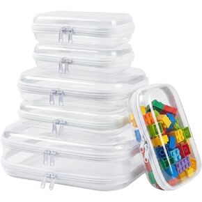 مجموعة ديمور ألتيميت لتنظيم الأغراض - 6 عبوات حافظة شفافة بسحاب (2 كبيرة + 2 متوسطة + 2 صغيرة) مجموعة متعددة الأحجام، حل تخزين كامل للمكياج والحرف اليدوية والألعاب والإلكترونيات (6 عبوات) in Kuwait