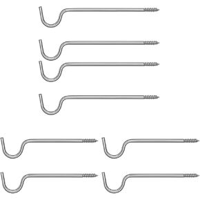 8 قطع دعامة قضيب ستارة واحدة، دعامة دعم قضيب ستارة بسيطة فضية اللون، شماعة دعم قضيب ستارة معدني متوسط ​​قوي بدون براغي لدعم أعمدة الستارة، 2.5 بوصة و3.5 بوصة in Kuwait