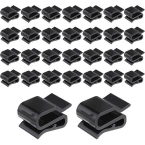 30 Pcs Trailer Wire Clips Photovoltaic Clamp Plastic Wires Clip Trailer Frame Wire Clips 25 * 15mm Black Outdoor Solar Panel Double Wires Clamps for PV Wiring Boat Cable in Kuwait
