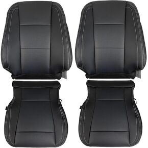 Car Seat Cover for Ford F150 Lariat 2015-2017,4 PCS Driver Passenger Perforated Leather Seat Cover,Replacement Car Seat Covers for Ford F150 Lariat 2015-2017,Black in Kuwait