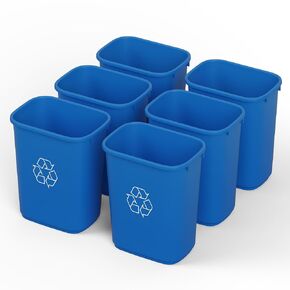 28 Qt. / 7 Gallon Brown Rectangular Wastebasket Trash Can | 2 Pack in Kuwait