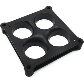 X-AVION Alumimum Anodized Black 4500 Carburetor Spacer 1'' Tall Square Bore 4 Holes Tapered Manifold Carburetor Spacer in Kuwait