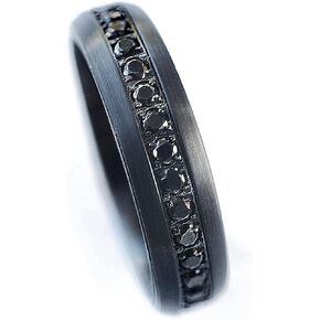 Mens Black Diamond Ring Domed Black Diamond Ring Black Sapphire Ring Band Brushed Center Black Diamond Wedding Ring Mens Ring 6mm Wide Black Tungsten Ring Black Wedding Band Ring with Black Diamonds in Saudi Arabia