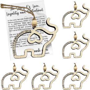 مجموعة زينة الفيل من بيست فريند، فيل خشبي للأخوة، هدايا عيد ميلاد الصداقة لصديق، للنساء من أجل الجمال in Kuwait