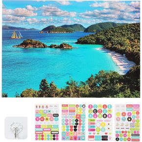 تقويم حائط 2026 لمدة 12 شهرًا، يناير 2026-ديسمبر 2026، تقويم حائط كبير مقاس 16 × 12 بوصة، مخطط مثالي لعام 2026 للمكتب والمدرسة والأسرة، تقويم للتثبيت على الحائط مع علامات وملصقات العطلات، وخطافات الحائط in Kuwait