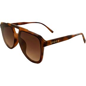 نظارات Epoch Eyewear San Juan Durango نظارات شمسية كبيرة الحجم للرجال والنساء بإطار سلحفاة مع عدسات بنية متدرجة in Kuwait