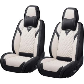 Truck Seat Covers for Ford Transit-350 2015-2026,Premium Nappa Leather Breathable Waterproof Sports Seat Cover,Easy to Install Automotive Seat Covers Luxury 2 Seats（Black & RED LINE） in Kuwait