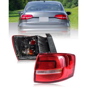 مصابيح خلفية خلفية خارجية من جانب الركاب الأيمن تناسب 2015 2016 2017 2018 Volkswagen VW Jetta، ضوء مصباح الفرامل الخلفي، لمبة W/O، إشارة الانعطاف، أضواء عكسية، 5C6945096H in Kuwait