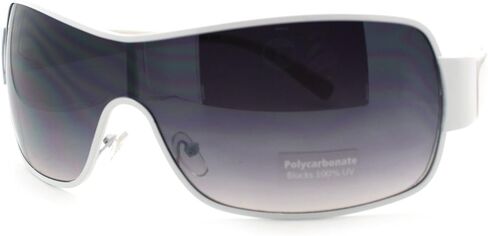 Mens Oversized Rectangular Shield Designer Fashion Warp Sunglasses in Saudi Arabia