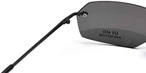 Polarized Matrix Square Rimless Sunglasses men Ultralight in Saudi Arabia