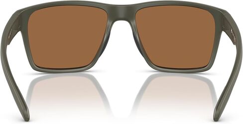 نظارة شمسية Native Man بإطار زيتوني غير لامع، عدسات عاكسة برونزية، 56 ملم in Kuwait