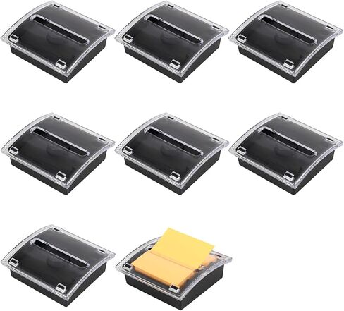 4 Pcs Pop Up Note Dispenser，Sticky Note Holder ，3 x 3 Inch，Clear Top and Black Base Sticky Notes Dispenser for School Office Home Store Classroom Desk Supplies in Saudi Arabia