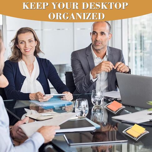 4 Pcs Pop Up Note Dispenser，Sticky Note Holder ，3 x 3 Inch，Clear Top and Black Base Sticky Notes Dispenser for School Office Home Store Classroom Desk Supplies in Saudi Arabia