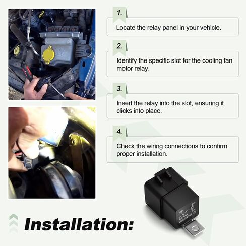 Engine Cooling Fan Motor Relay Compatible with 2009-2016 Wrangler JK Replace 56055667AA 56055667AB in Kuwait
