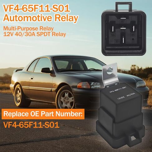 (حزمة من 2) VF4-65F11-S01 12VDC 40/30A 5-Pin مرحل السيارة - SPDT مرحل الطاقة العالي الحالي لتطبيقات السيارات in Kuwait
