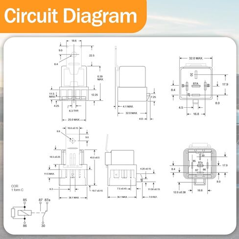 (حزمة من 2) VF4-65F11-S01 12VDC 40/30A 5-Pin مرحل السيارة - SPDT مرحل الطاقة العالي الحالي لتطبيقات السيارات in Kuwait