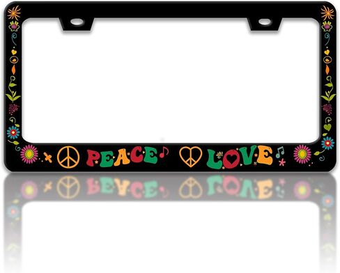 Brown Balck White Cow Print License Plate Frame Spots License Plate Holders Funny Stainless Steel Auto Accessory Bracket 2 Hole with Screws Universal Us Car License Plate Frames 6x12 in for Women Men in Saudi Arabia