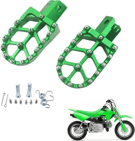 Motorcycle CNC aluminium Foot Pegs Rests Footpegs For CRF50 CRF70 CRF110 XR50 XR70 XR110 M2R SDG DHZ KAYO Dirt Pit Bike（Green) in Kuwait