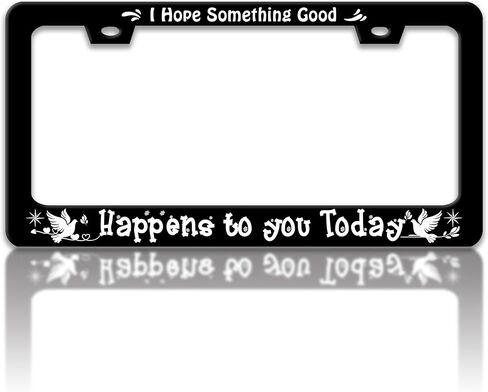 Brown Balck White Cow Print License Plate Frame Spots License Plate Holders Funny Stainless Steel Auto Accessory Bracket 2 Hole with Screws Universal Us Car License Plate Frames 6x12 in for Women Men in Saudi Arabia