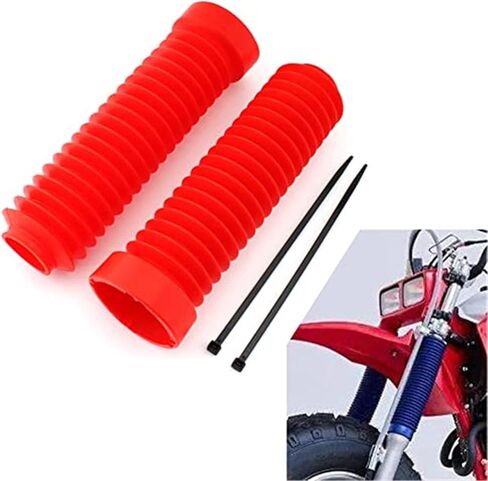 Front Fork Gaiters Boots Shock Covers Protector Red Fork Cover Gaiters Boots Shock Protector Replacement for ATC 250R 1983 1984 1985 1986350X ATC 1985 1986 1987 Fron in Saudi Arabia