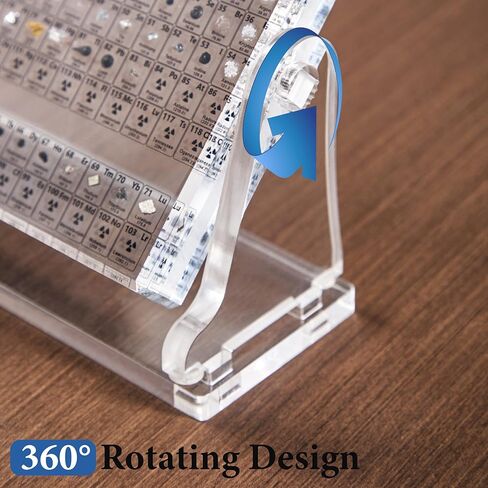 HeiMma Acrylic Periodic Table with Real Elements Inside，Size: 8.3" * 5.5", Gifts for Science Lovers Science Teacher Student in Kuwait