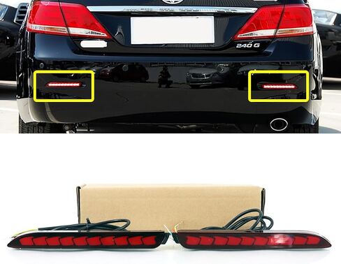 LED Rear Bumper Reflector Lights Fit for Toyota Venza Camry Rav4 Sienna Avalon Matrix Sienna Lexus Tail Light Assembly with LED Driving/Brake/Turn Signal Light Fog Light in Saudi Arabia