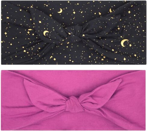 Maven Thread Women's No-Slip Sweat-Wicking Bow Headbands for Exercise and Yoga, 2-Pack, Yellow and Blue (Sunny) in Kuwait