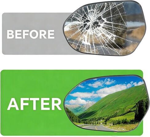 Driver Side Heated Mirror Glass Compatible with Toyota Camry 2018-2024, Corolla 2019-2024, Prius 2016-2022,Left Power Heated Convex Mirror Glass 8790706170, 8790733090, 8790733110, TO1324141 in Kuwait