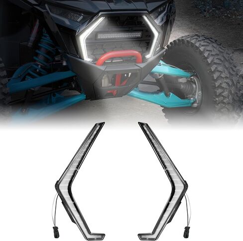 مصابيح SAUTVS LED لشبكة 2025 Polaris RZR PRO XP/PRO R/PRO S، ملحقات مصابيح الشواية المقاومة للماء باللون الأبيض DRL (قطعتان، استبدال #2417278، #2417279) in Saudi Arabia