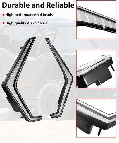 مصابيح SAUTVS LED لشبكة 2025 Polaris RZR PRO XP/PRO R/PRO S، ملحقات مصابيح الشواية المقاومة للماء باللون الأبيض DRL (قطعتان، استبدال #2417278، #2417279) in Saudi Arabia