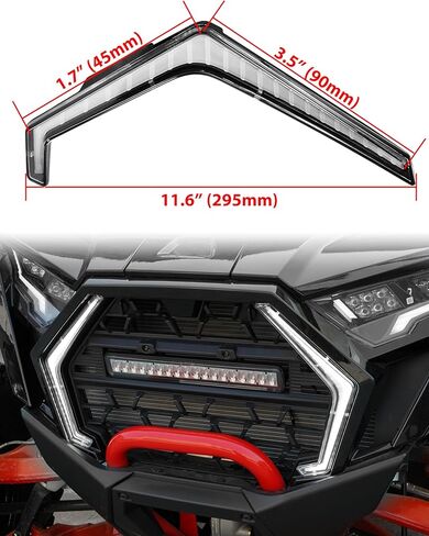 مصابيح SAUTVS LED لشبكة 2025 Polaris RZR PRO XP/PRO R/PRO S، ملحقات مصابيح الشواية المقاومة للماء باللون الأبيض DRL (قطعتان، استبدال #2417278، #2417279) in Saudi Arabia