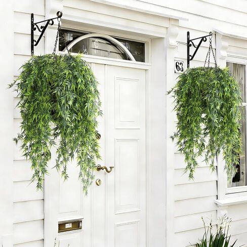 RECUTMS Artificial Hanging Bamboo Plants 3Packs 2.6FT Fake Bamboo Leaves Vine Plant Swag Faux Ivy Greenery for Home Office Wedding Party Garden Patio Kitchen Wall Spring Summer Indoor Outdoor Decor in Saudi Arabia