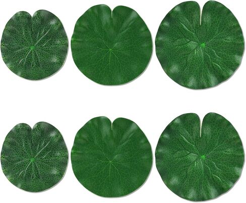 6 قطع من وسادات الزنبق الاصطناعية للبرك، 3 أحجام من وسادات الزنبق المزيفة العائمة الواقعية، نباتات أوراق اللوتس الاصطناعية لحمام السباحة، وحوض السمك، والنافورة، وتزيين الحديقة in Kuwait