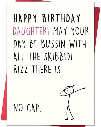Nephew Birthday Card,Birthday Card for Nephew from Aunt Uncle,Happy Nephew's Birthday Gifts Cards with Skibidi Rizz Slang Meme-Inspired Design in Kuwait