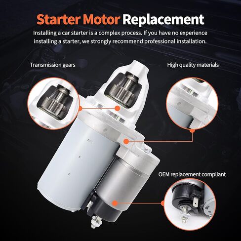 HiSport Starter Motor 19185N Compatible with Chrysler 300 2011-2016 & Dodge Challenger 2011-2016, Charger 2011-2016, Durango 2011-2015 & Jeep Grand Cherokee 2013-2015 & Ram 1500 2013-2014 in Saudi Arabia