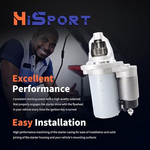HiSport Starter Motor 19185N Compatible with Chrysler 300 2011-2016 & Dodge Challenger 2011-2016, Charger 2011-2016, Durango 2011-2015 & Jeep Grand Cherokee 2013-2015 & Ram 1500 2013-2014 in Saudi Arabia