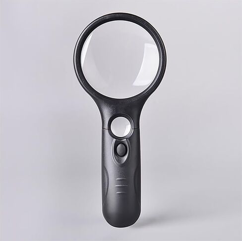 Heavy-Duty Magnifying Glass with Light | 3X & 45x Magnification | Scratch-Proof Lens | Handheld | Lightweight | for Seniors with Macular Degeneration, Adults with Hobbies & Kids with Curiosity in Saudi Arabia