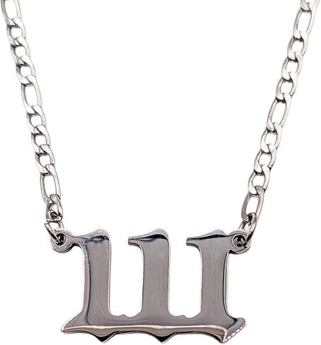 Bruha Angel Number Necklace 111-999 - قلادة مقاومة للماء من الفولاذ المقاوم للصدأ للنساء - سلسلة ذهبية فضية مضادة للحساسية - قابلة للتعديل 14-16 بوصة - مجوهرات الأعداد - صندوق هدايا in Saudi Arabia