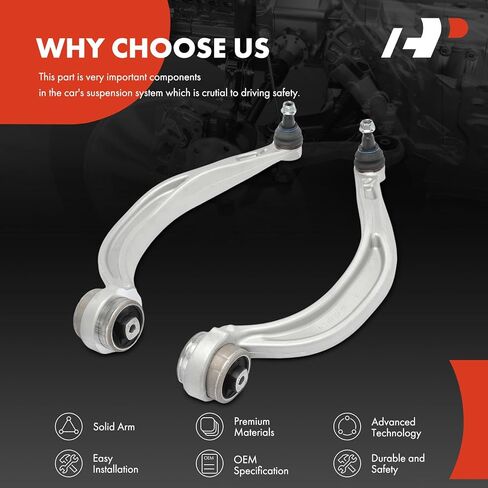 A-Premium 2 x Front Rearward Lower Control Arm with Ball Joint & Bushing, Compatible with Audi Q5 2018-2020, A6 Quattro/A7 Sportback 2019-2020, SQ5 2018-2020 in Saudi Arabia