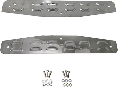 Universal 24" X 4" Louvered Mud Flap Weights Stainless Steel & 24"x 30" Black Straight Rubber Mud Flaps, with 3 Studs, for Semi Trucks Peterbilt Freightliner Kenworth Volvo and Western Star in Kuwait