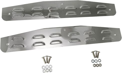 Universal 24" X 4" Louvered Mud Flap Weights Stainless Steel & 24"x 30" Black Straight Rubber Mud Flaps, with 3 Studs, for Semi Trucks Peterbilt Freightliner Kenworth Volvo and Western Star in Kuwait