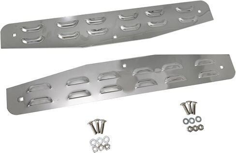 Universal 24" X 4" Louvered Mud Flap Weights Stainless Steel & 24"x 30" Black Straight Rubber Mud Flaps, with 3 Studs, for Semi Trucks Peterbilt Freightliner Kenworth Volvo and Western Star in Kuwait