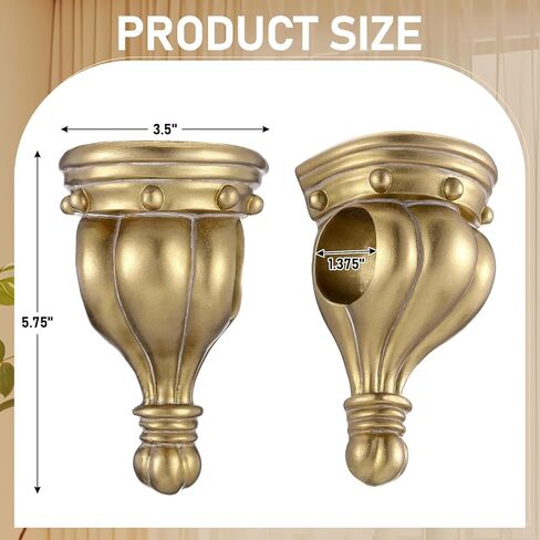 2 قطعة من أقمشة الراتنج الشمعدان كوربيل قوس ديكور قضيب ستارة قوس ذهبي ستائر وشاح سوجس لنوافذ المدخل ستارة تزيين تدعم غرفة المعيشة وغرفة النوم in Kuwait