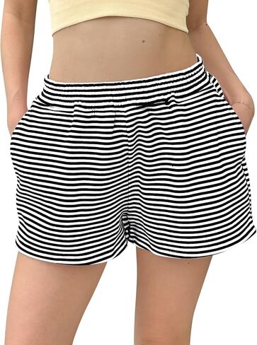 Women's Sweat Shorts Summer Comfy Elastic Waist Pajama Shorts Casual Athletic Cotton Shorts with Pockets 2026 in Kuwait