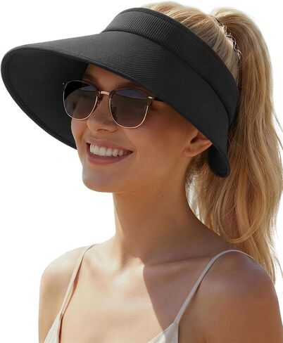 FURTALK Sun Hats for Women Sun Visor Hat UV Protection Wide Brim Summer Foldable Beach Hats in Saudi Arabia