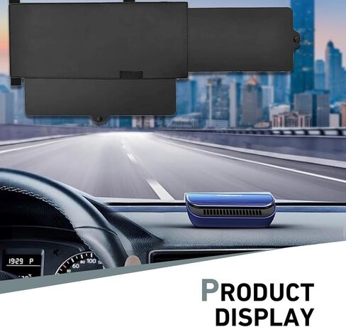 Sun Visor Extender for Car, 12.2" x 5.9" Clip-On Visor Extender Attachment, Anti-Glare Side Sun Blocker for Car Truck SUV, Automotive Interior Sun Protection (Black) in Kuwait