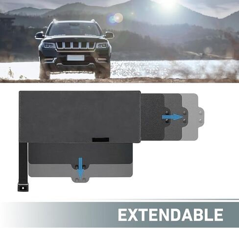 Sun Visor Extender for Car, 12.2" x 5.9" Clip-On Visor Extender Attachment, Anti-Glare Side Sun Blocker for Car Truck SUV, Automotive Interior Sun Protection (Black) in Kuwait